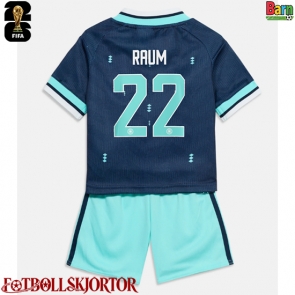 Tyskland David Raum #22 Borta Kläder Barn VM 2026 Kortärmad (+ Korta byxor)